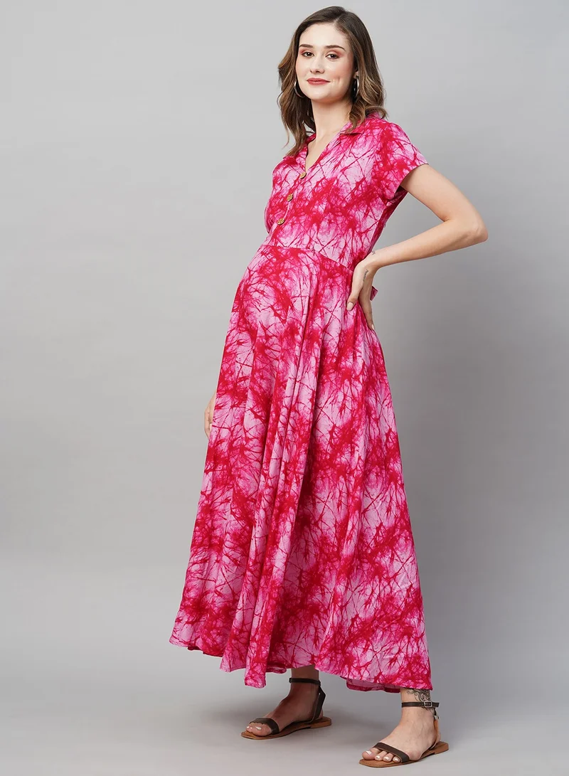 TUMMY Printed A-Line Dress