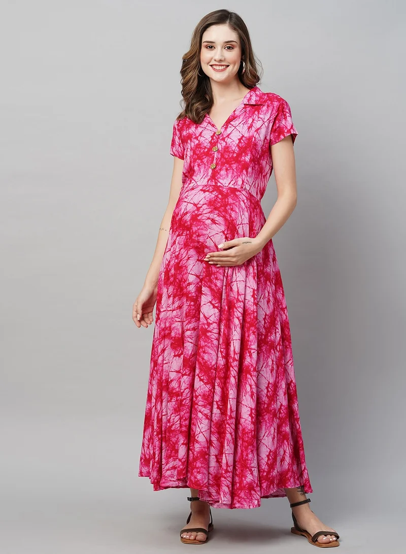 TUMMY Printed A-Line Dress