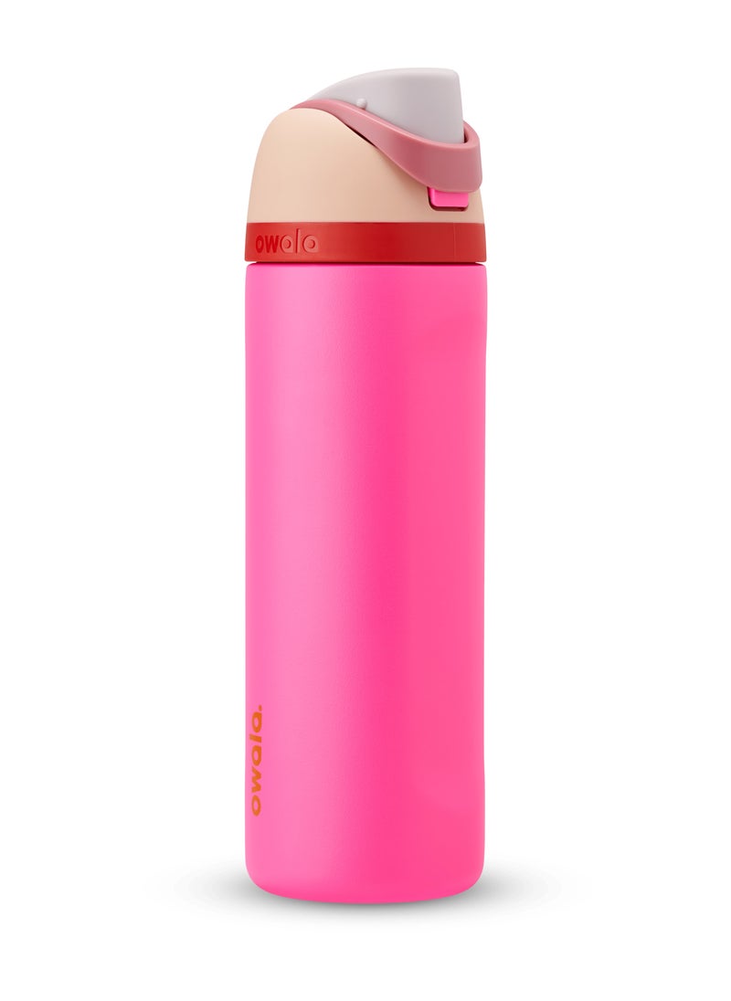 Owala - FreeSip Insulated Stainless Steel Water Bottle with Straw for Sports, Travel, and School BPA-Free Sports Water Bottle, 24 oz - Image 1