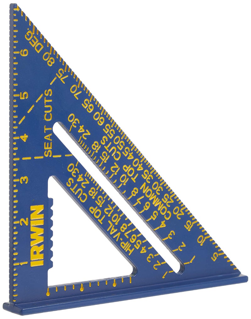IRWIN Tools Rafter Square, Hi-Contrast Aluminum, Blue, 7-Inch (1794463) - Image 2