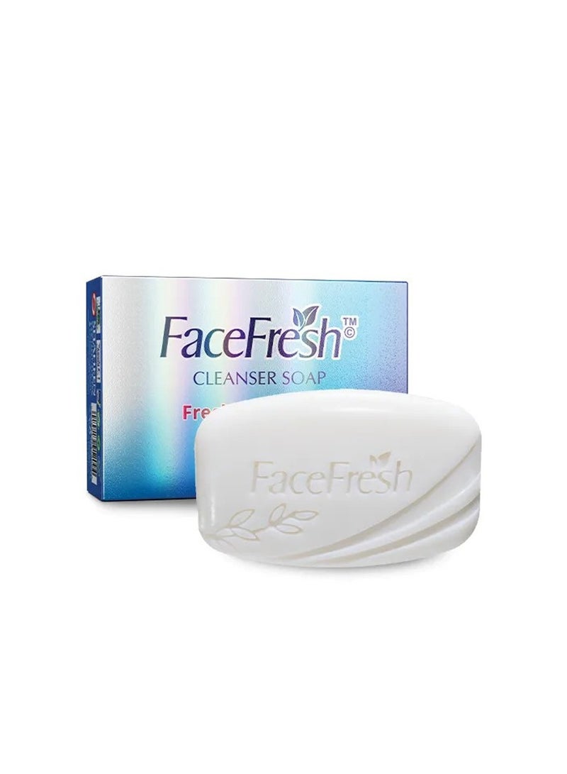 Face Fresh Bacteria Protection Cleanser Soap - Reduces Risk of Skin Infections & Skin Cancer, Cleanser Soap for All Skin Types 100g - Image 2