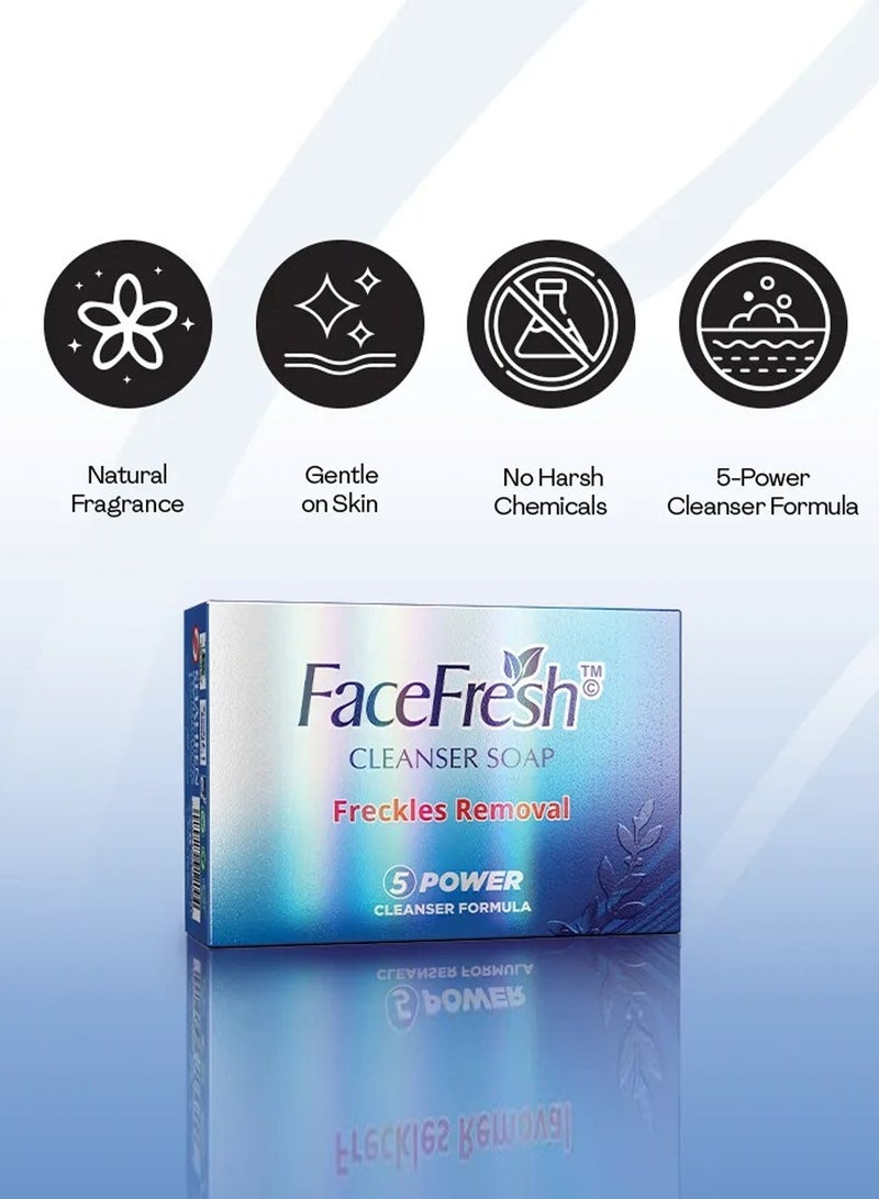 Face Fresh Bacteria Protection Cleanser Soap - Reduces Risk of Skin Infections & Skin Cancer, Cleanser Soap for All Skin Types 100g - Image 5