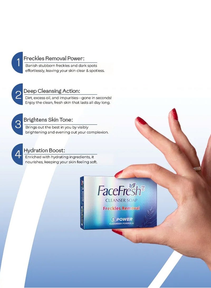 Face Fresh Bacteria Protection Cleanser Soap - Reduces Risk of Skin Infections & Skin Cancer, Cleanser Soap for All Skin Types 100g - Image 4