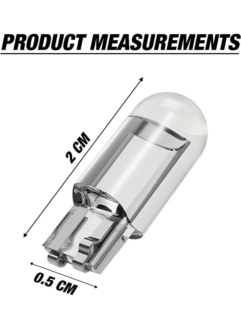 T10 W5W LED Bulbs (2 Pcs) - Ultra Bright White Interior & Exterior Car Lights | 1W Energy Saving Replacement for License Plate, Dome, Map, & Parking Lights - Image 5