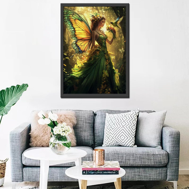Aihonmin Angels in Forest Jigsaw Puzzles for Adults 1000 Pieces Magical Glistening Fairy DIY Puzzles for Challenging Family Activity Games Home Wall Decor Art Craft Unique Gifts 20x27 Inches - Image 3