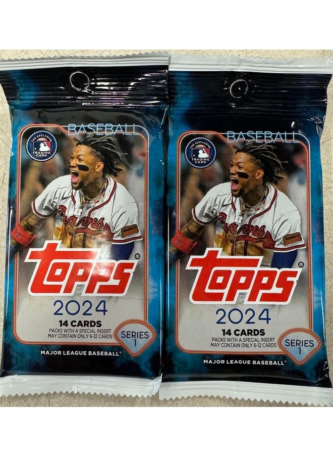 Topps 2024 Topps Series 1 Baseball Monster Packs from The Monster Box - 2 Monster Packs, Blue 
