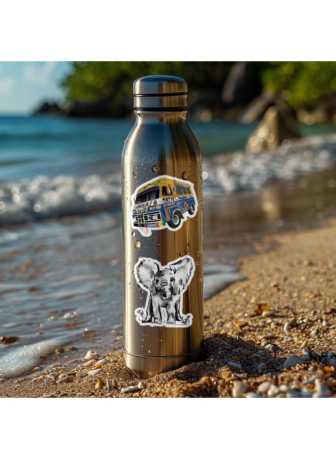 قوس قزح أورينبو 50 قطعة من ملصقات السفر الأفريقية كيب تاون ذات الطابع الأفريقي للمجلات والكمبيوتر المحمول ودفاتر القصاصات والأمتعة - Image 5