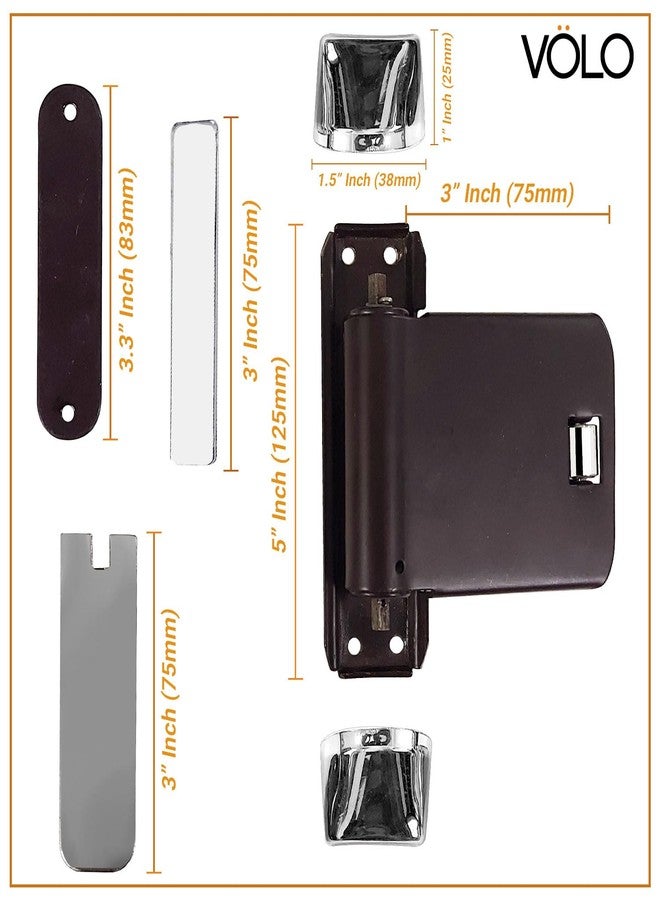 Hyderon Helix Door Closer, Spring Action Type, Door Closer for Wooden Door, for Residential/Commercial Purpose for Light Weight & PVC Door (Brown) - Image 2