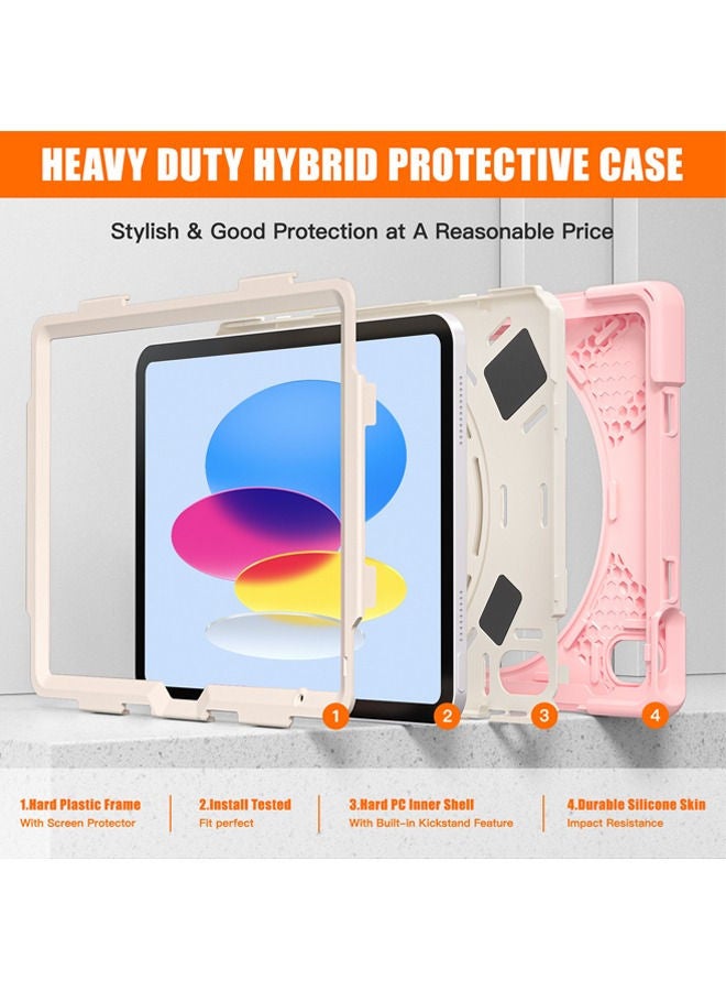 Rock Pow Case for iPad (A16) 11th 11 inch 2025 Gen iPad 11 Case/Case For iPad 10th Gen Case 2022 iPad 10 Case Upgraded Grade Heavy Duty Silicone with Pencil Holder 360 Degree Rotating Stand Handle Cover for 11" iPad 11th 2025/10.9"iPad 10th Gen 2022 - Image 4