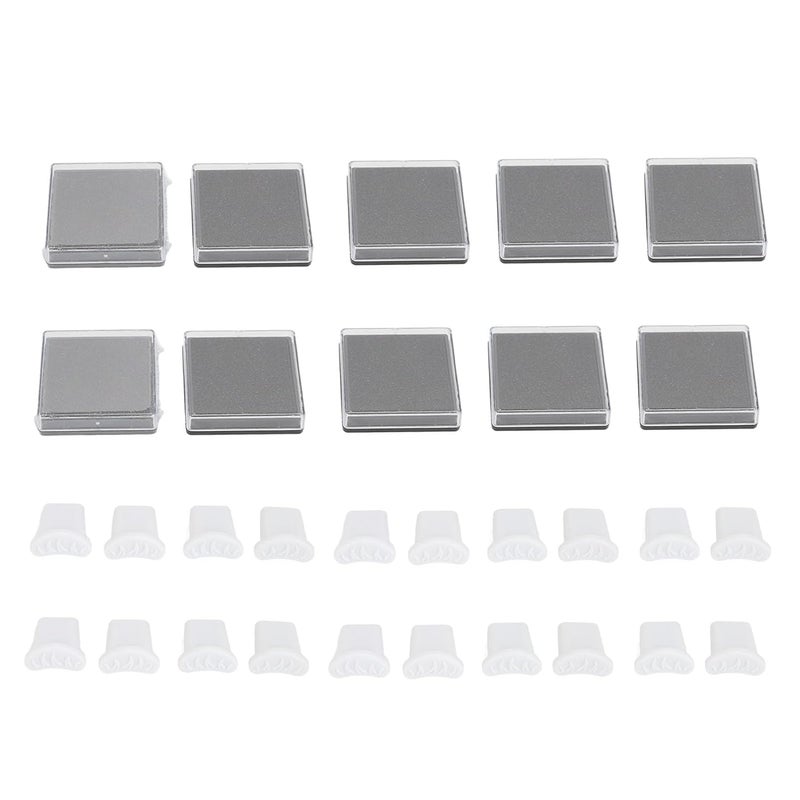 10 Sets Lower Lashes Stamp Curved Shaped Reusable Eyelash Extension Kit, Lower Eyelash Stamp Tool for Easy Makeup Application, Includes 20 Stamps and 10 Pads for - Image 1