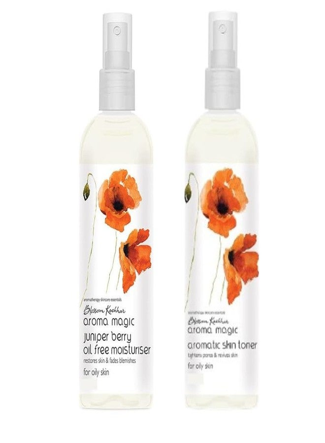 Aroma Magic Skincare Combo | Juniper Berry Oil-Free Moisturiser SPF 15 (100ml) + Aromatic Skin Toner (100ml) | Oil-Free Hydration, Acne Control, Pore Tightening & Natural Glow - Image 1