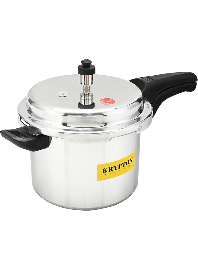 KRYPTON 5L Induction Base Pressure Cooker   Lightweight & Durable Cooker With Lid, Cool Touch Handle And Safety Valves | Evenly Heating Base | Perfect For Rice, Meat, Veggies & More - Image 1