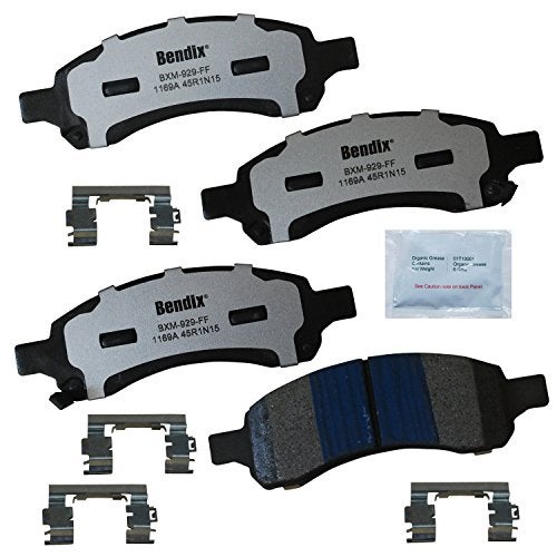 Bendix Fleet Metlok MKD1169AFM Semi-Metallic Front Brake Pads for Buick Enclave 2017-2008, Chevrolet Traverse 2017-2009, GMC Acadia 2016-2007, Acadia Limited 2017, Saturn Outlook 2010-2007 - Image 1