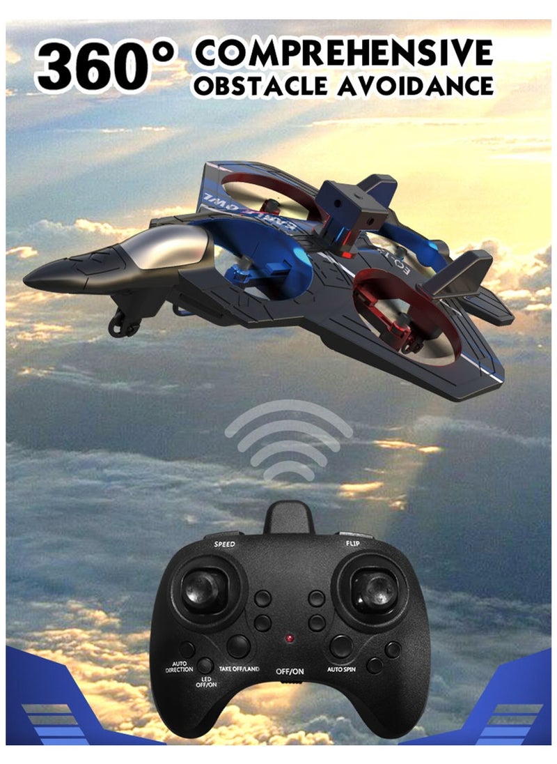 Taizz Ventures - RC Airplane 2.4GHz Radio Remote Control, Fighter Glider Jet Style, with Altitude Hold, LED Lights, , Easy to Fly, Outdoor Flying Toy for Beginners and Kids - Multicolour - Image 1