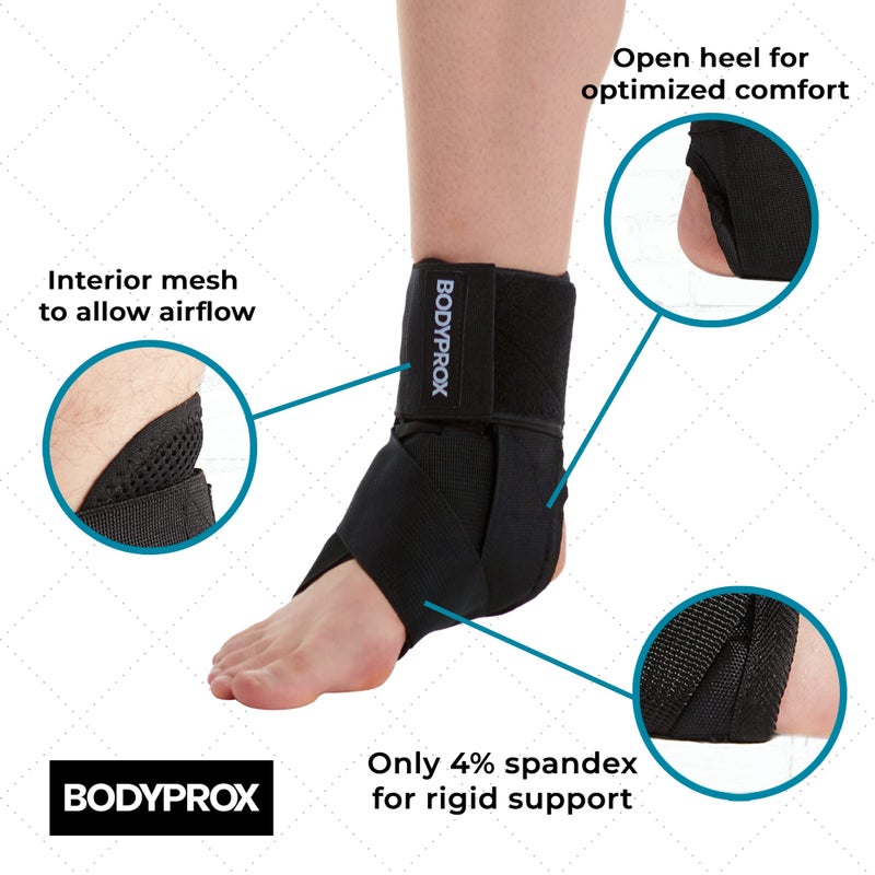 Bodyprox Ankle Brace for Women and Men, Lace Up Ankle Support Brace Stabilizer For Sprained Ankle (X-Small) - Image 4