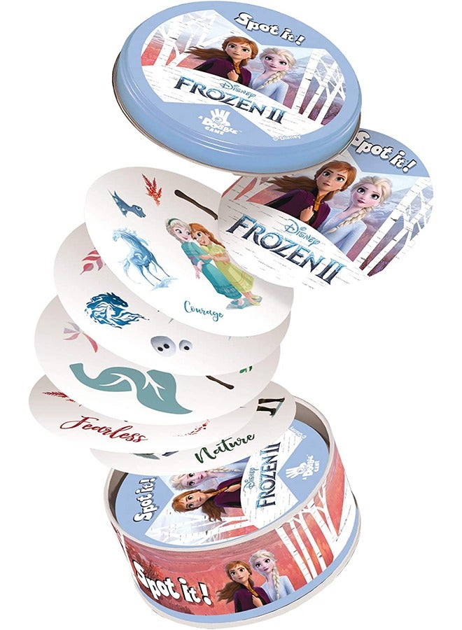 Spot It Frozen II Matching Card Game Fun Family Travel Game for Kids Age 4 and Up Suitable for 2 to 5 Players Average Playtime 15 Minutes Great Gift Idea - Image 2