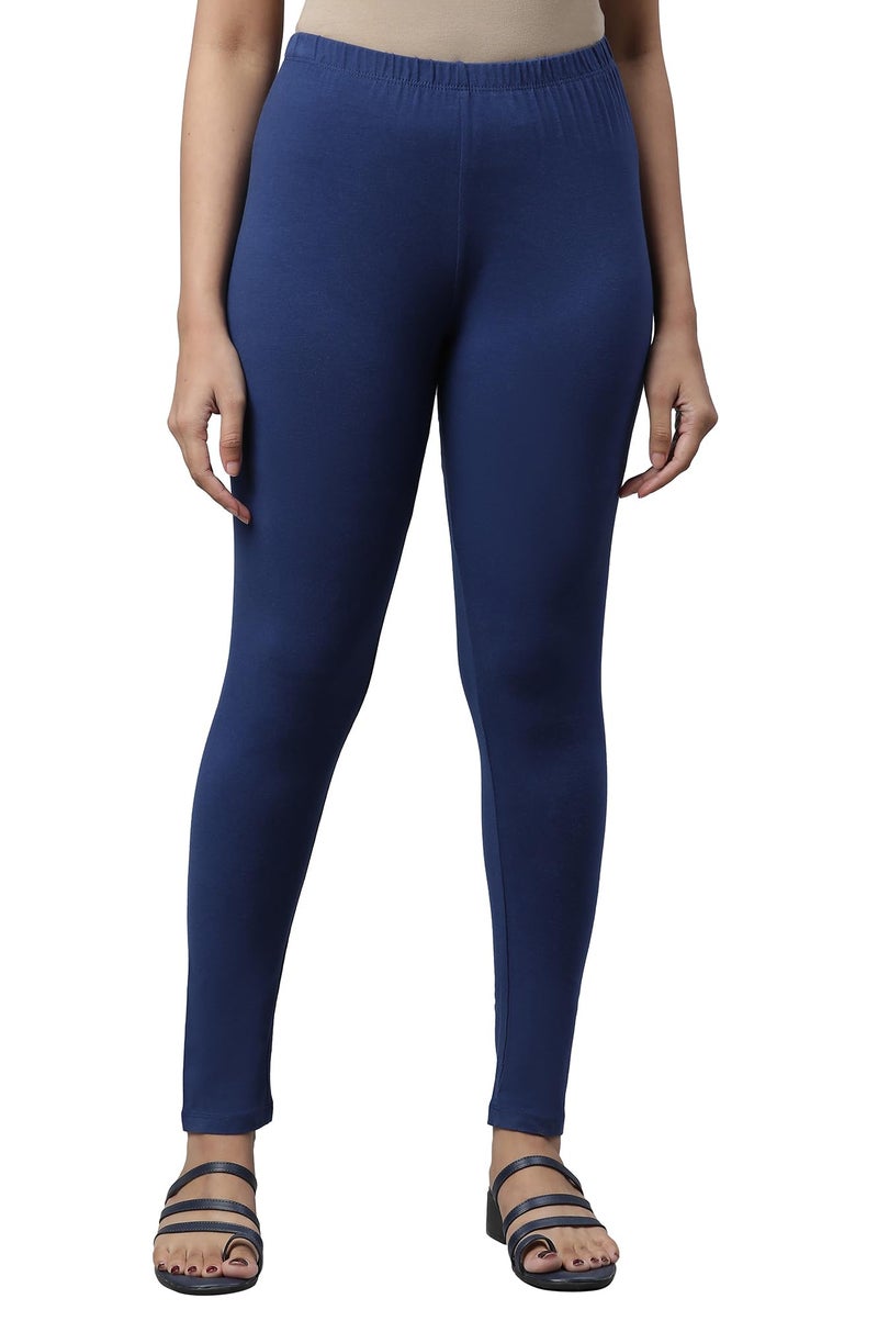 Aurelia Women's Navy Cotton Lycra Skinny Tights_23AUA60261N-606350_S - Image 1