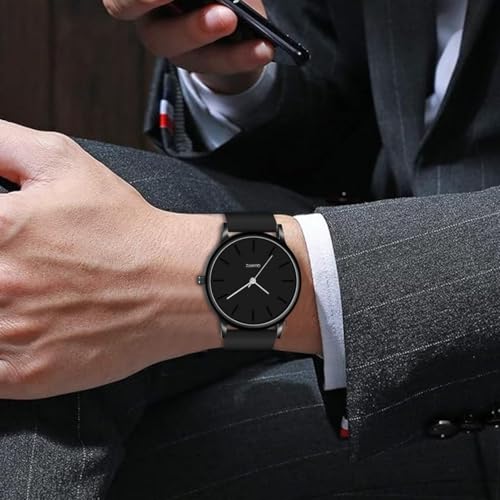 Acnos Black Colour Dial with Softest Silicone Black Colors Strap Analog Wrist Watch for Men Boys - Image 3