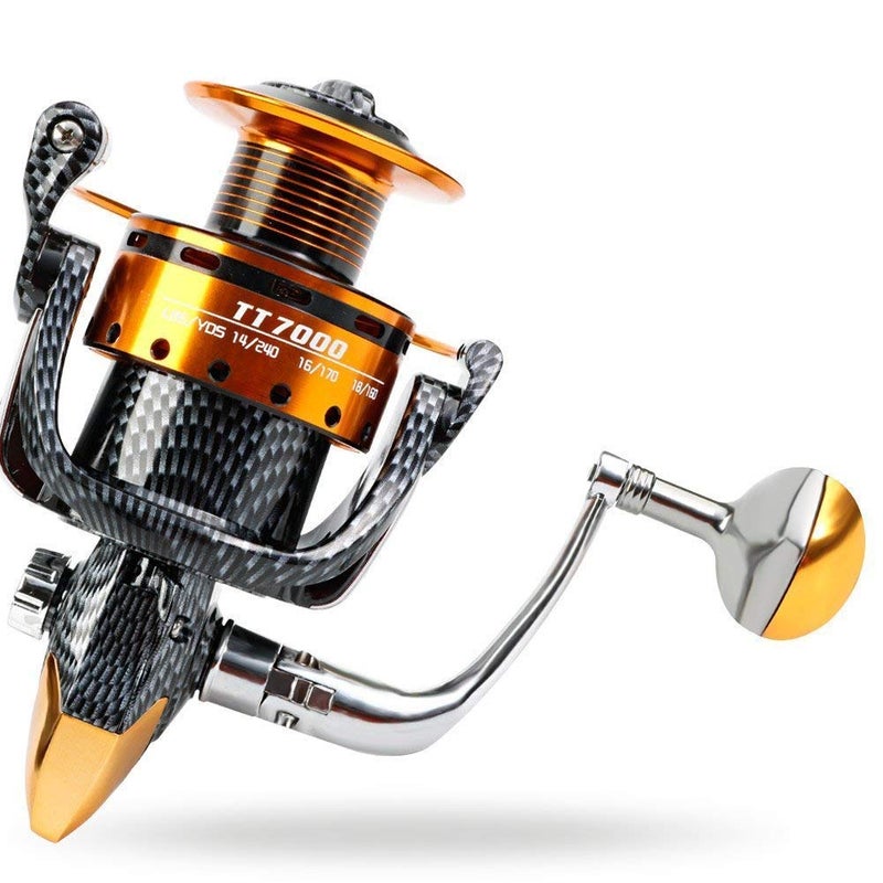 Burning Shark Fishing Reels- 12+1 BB, Light and Smooth Spinning Reels, Powerful Carbon Fiber Drag, Saltwater and Freshwater Fishing-TT2000 - Image 4