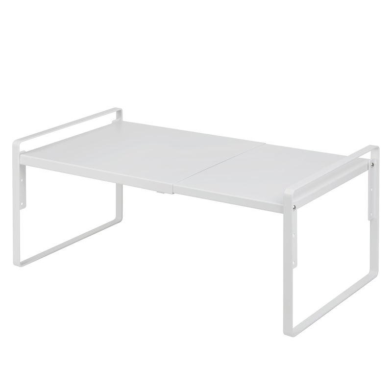Nxconsu Cabinet Shelf Expandable Height Adjustable Shelf Organizer Riser for Kitchen Cabinet Pantry Cupboard Under Sink Countertop Organization Storage Space Saver Stackable Heavy Duty Metal White XXL - Image 1