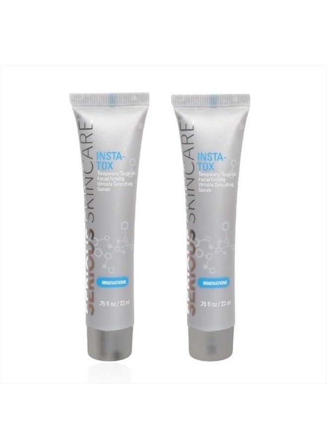 Serious Skincare - INSTA-TOX Instant Wrinkle Smoothing Serum - Improves appearance of Fine Lines & Wrinkles -Temporarily Tightens Skin - Instant Line Filler - Two .75 oz. Tubes (2Pack) - Image 1