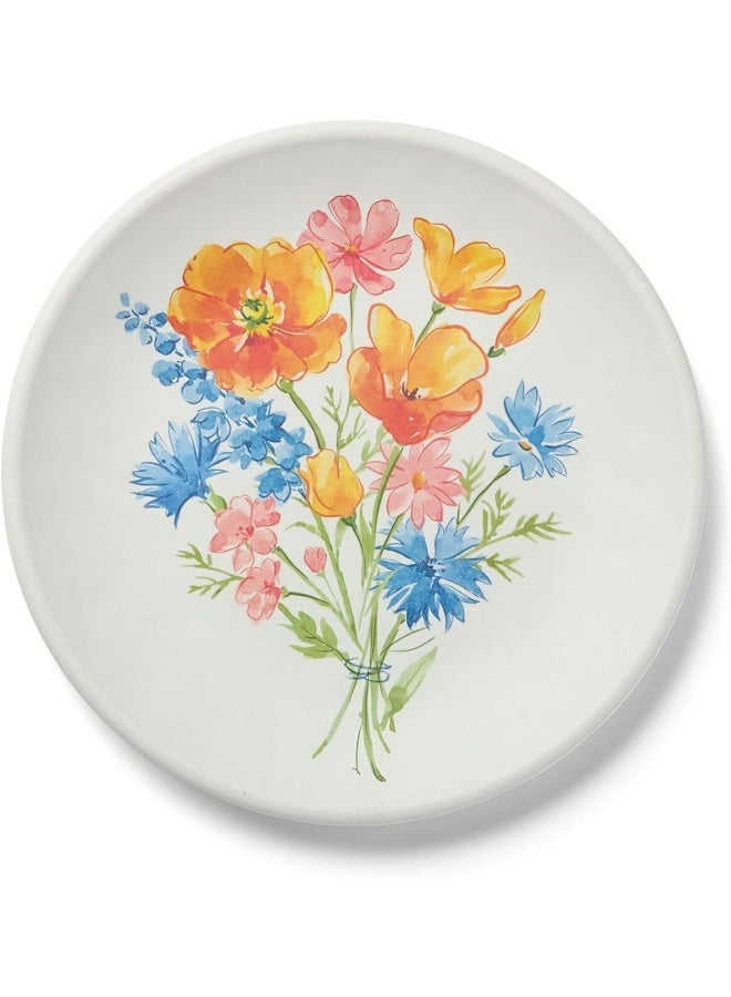 Sur La Table Sur La Table 12Piece Wild Poppies Melamine Dinnerware Set Orange  - Image 2