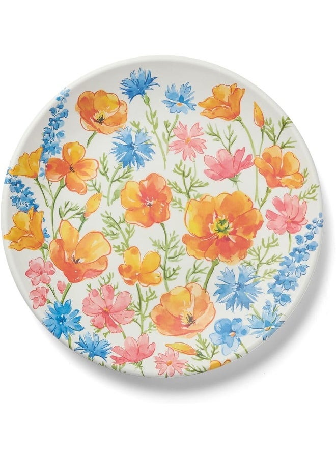Sur La Table Sur La Table 12Piece Wild Poppies Melamine Dinnerware Set Orange  - Image 3