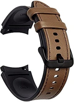 Dado Leather Silicone Replacement Band Compatible with Samsung Galaxy Watch 5 Pro 45mm | 4 Classic 46mm 42mm | Watch 5/4 44mm 40mm, Special strap design No Gap (Red)