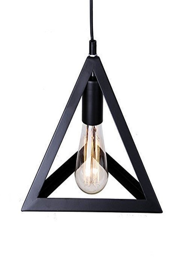 GreyWings Modern Triangle Hanging Pendant Light for Ceiling, Black Metal, Antique Décor, E-27 Holder, (Bulb is not Included) Pack of 2 - Image 5