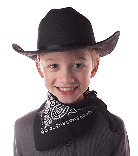 Aeromax Junior Cowboy Hat with Bandanna, Black - Image 4