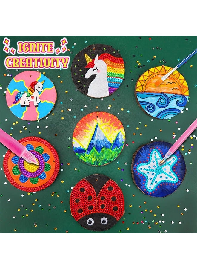 Beauenty Kids Wooden Painting Kit-Glow in The Dark-Arts & Crafts Gifts for Boys Girls Ages 3+ Birthday Craft Activities Kits - Creative Art Toys for 3+ Year Old Kids - Image 4