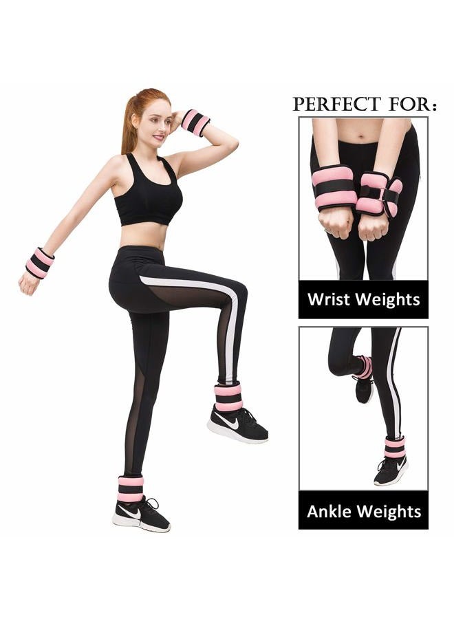 Vaupan Ankle/Wrist Weights, Small Leg Arm Hand Cuff Weights for Women Kids, Exercise Equipment with Adjustable Straps for Fitness Gym Dancing Walking Jogging Gymnastics Aerobics (1 Pair, 1lb 2lb) - Image 4