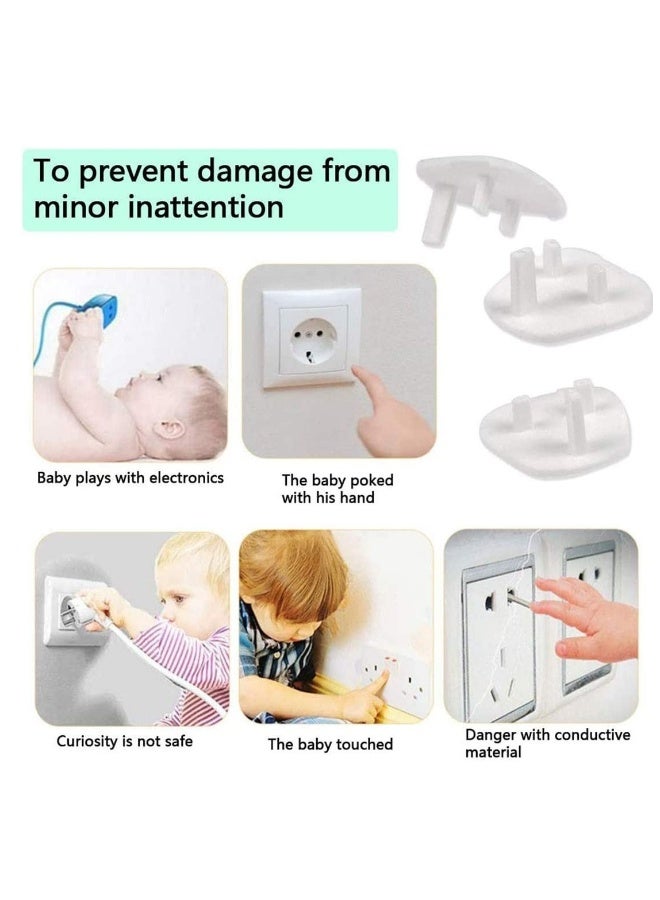 12 Pieces White Socket Covers, Child Safety Electrical Outlet Socket Protectors Plug Covers Safety Outlet Caps  for Children At Home and School  - Image 4