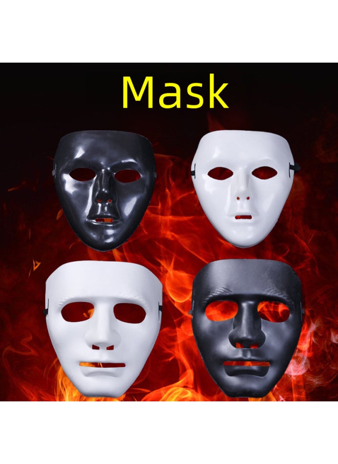ماركة غير محددة قناع الهالوين JabbaWockeeZ قناع الرقص قناع الكرة الأبيض للرقص في الشوارع للرجال والنساء - اللون: قناع راقص صغير أسود  - Image 2