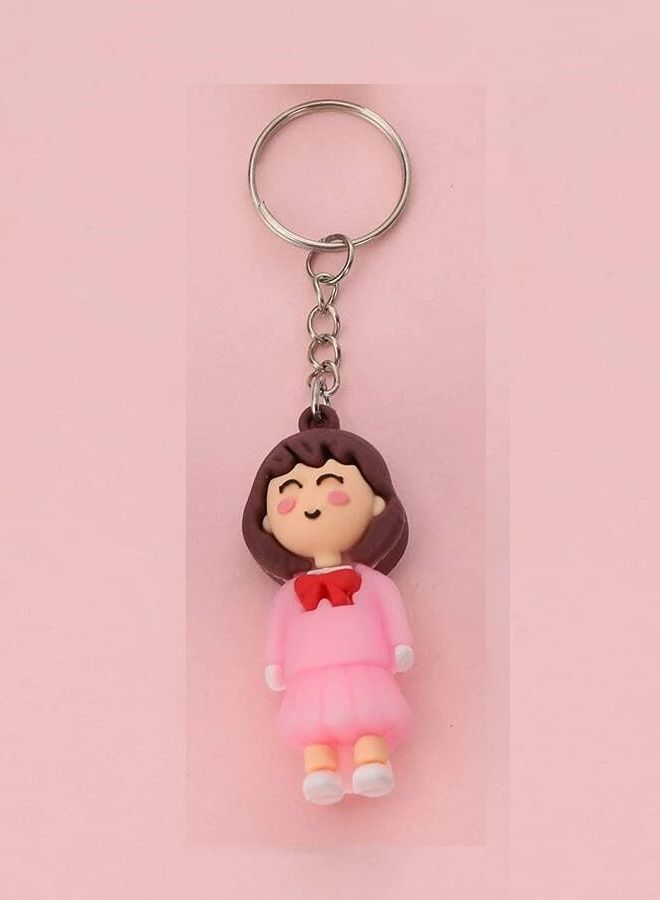 Generic Distinguished cartoon keychain cute accessory cartoon girl character keychain suitable for car purse and bag cute creative gift 