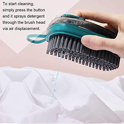 Leeonz® Scrub Brush, 1PCS Multifunctional Scrubbing Brush, Easy to Grip Household Cleaning Brushes, Reusable Soft Laundry Clothes and Shoes Scrubbing Brush (Dark Green) - Image 3