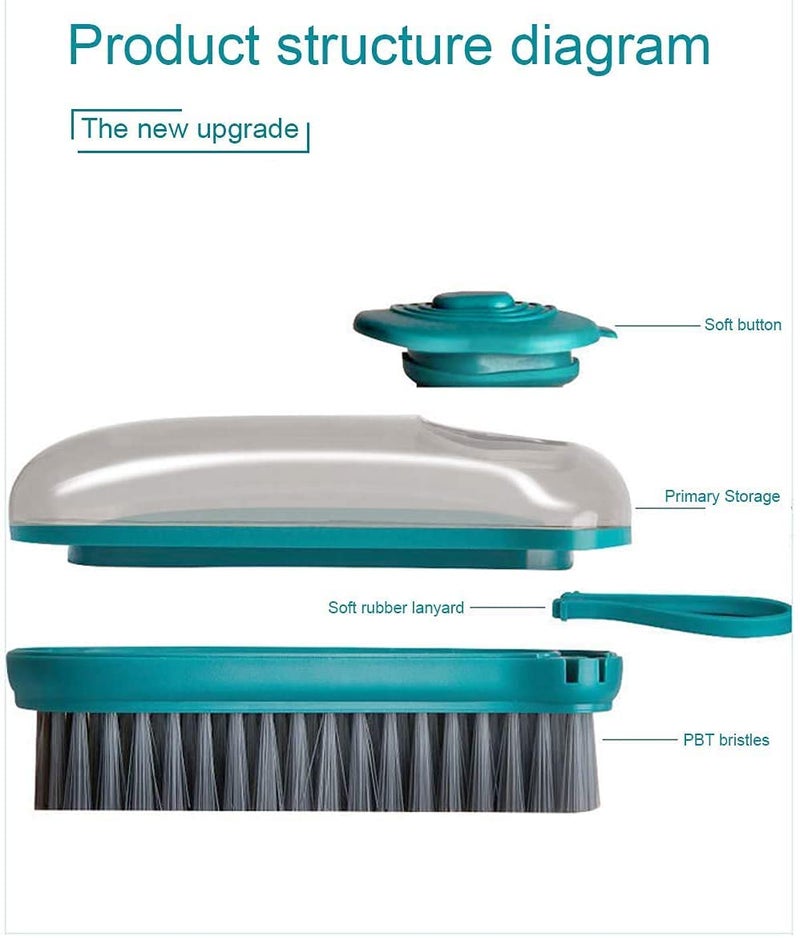 Leeonz® Scrub Brush, 1PCS Multifunctional Scrubbing Brush, Easy to Grip Household Cleaning Brushes, Reusable Soft Laundry Clothes and Shoes Scrubbing Brush (Dark Green) - Image 4