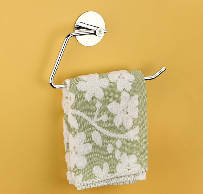 iSTAR iSTAR Self Adhesive Stainless Steel Chrome Finished Anti Rust Strong Sticker Napkin Ring/Towel Ring/Napkin Holder/Towel Hanger/Towel Holder for Bathroom/Kitchen/Wash Basin (Silver)  - Image 4