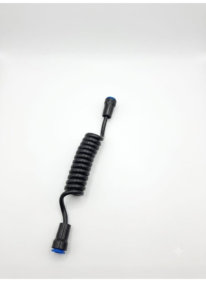 1.5m Black Coil Bidet Hose | Elastic wraparound design, black color - Image 1
