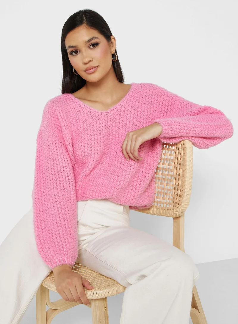 VERO MODA V-Neck Knitted Sweater