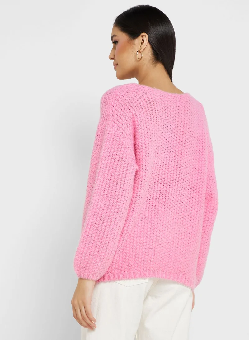 VERO MODA V-Neck Knitted Sweater