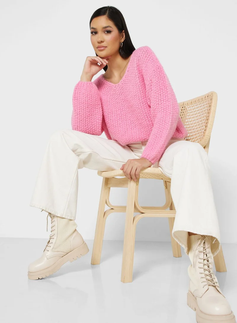 VERO MODA V-Neck Knitted Sweater