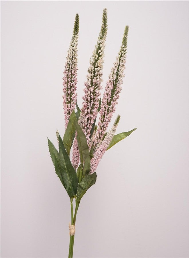 QFSH 9Pcs Artificial Sage Plants Faux Salvia Flower Bouquet for Home Decor Kitchen Wedding Party Indoor Outdoor Decoration 18.5'' (Pink) - Image 3