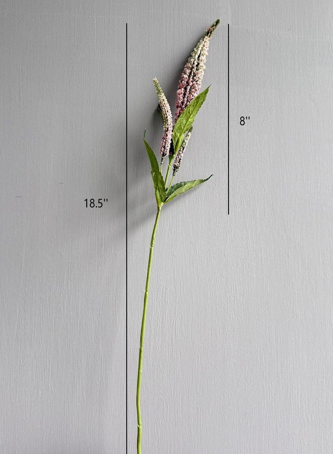 QFSH 9Pcs Artificial Sage Plants Faux Salvia Flower Bouquet for Home Decor Kitchen Wedding Party Indoor Outdoor Decoration 18.5'' (Pink) - Image 4