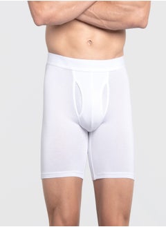 Jockey International Collection Long Leg Boxer IC57-01 White