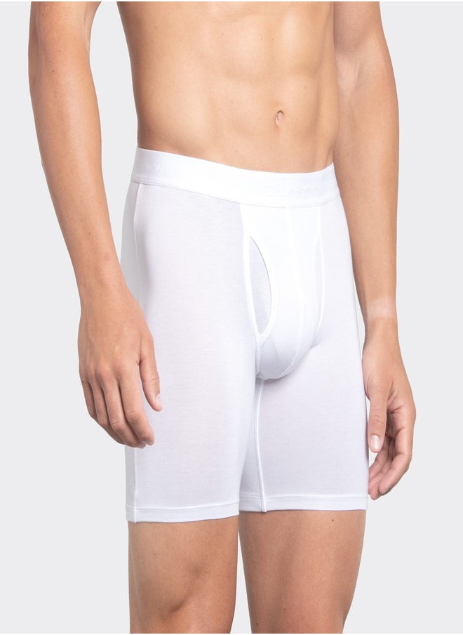 JOCKEY - Jockey International Collection Long Leg Boxer IC57-01 White - Image 1