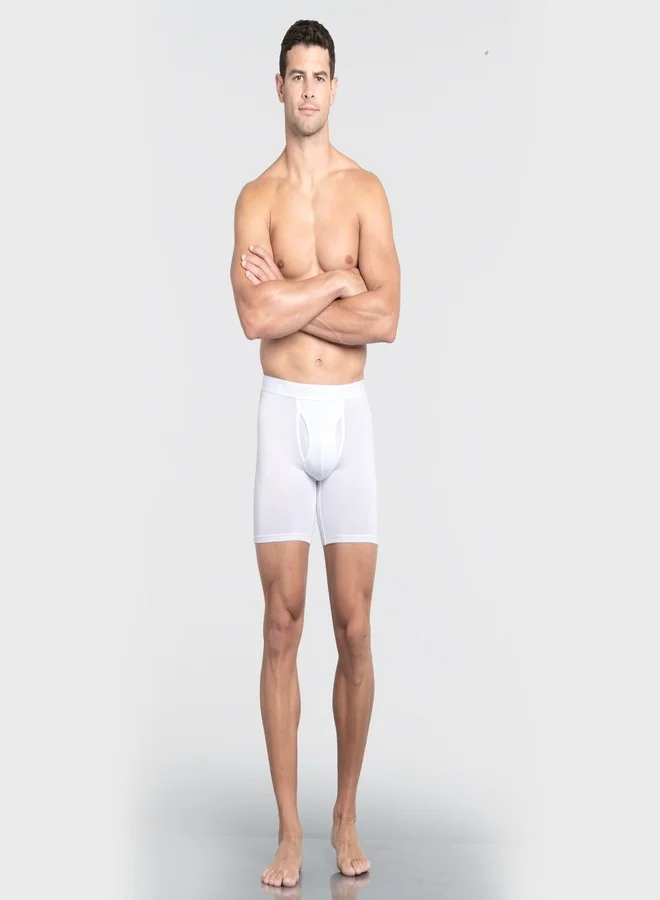 JOCKEY Jockey International Collection Long Leg Boxer IC57-01 White