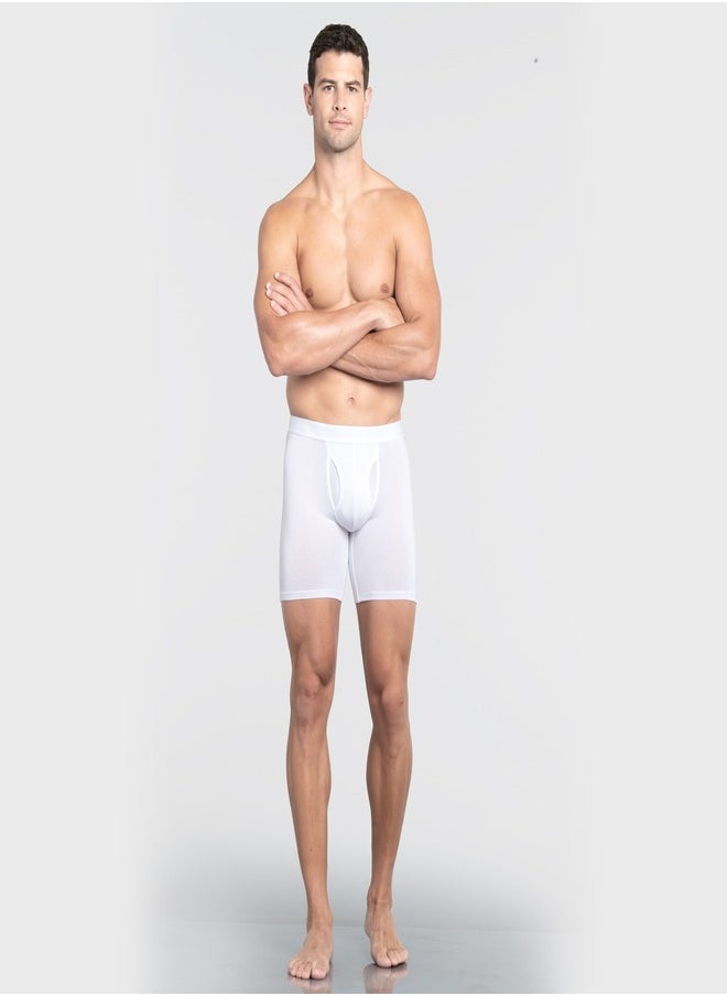 JOCKEY - Jockey International Collection Long Leg Boxer IC57-01 White - Image 1