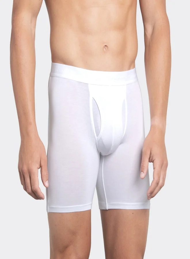 JOCKEY Jockey International Collection Long Leg Boxer IC57-01 White