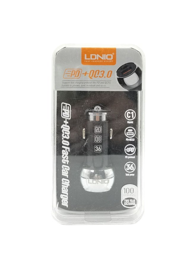 لدنيو شاحن سيارة عالمي مزدوج USB بقوة 36 وات مع شاشة رقمية، محول مقبس شحن سريع، متوافق مع منافذ ولاعة السجائر في السيارة والشاحنة 12 فولت - 24 فولت، يدعم الهواتف الذكية والأجهزة اللوحية ونظام تحديد المواقع العالمي (GPS) وأجهزة USB الأخرى - Image 5